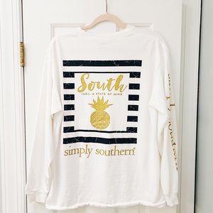 Simply Southern Long Sleeve Pineapple Top
